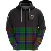 Adam Clan Half Of Tartan Zipper Hoodie